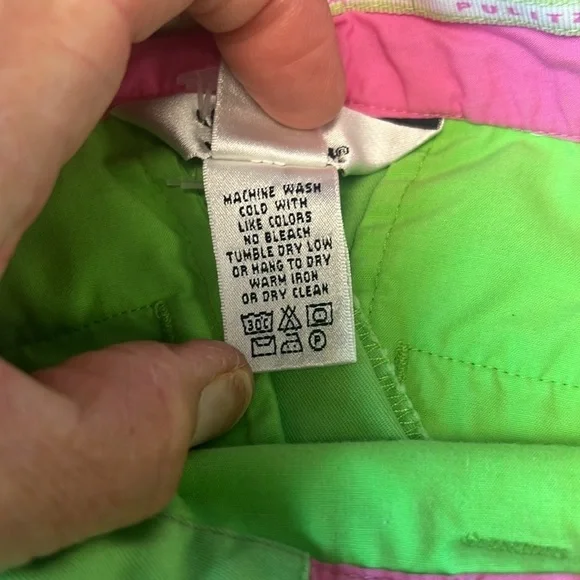 61. Lilly Pulitzer Bright Green “Parakeet Green” Callahan style shorts Sz 0, EUC - Picture 9 of 10